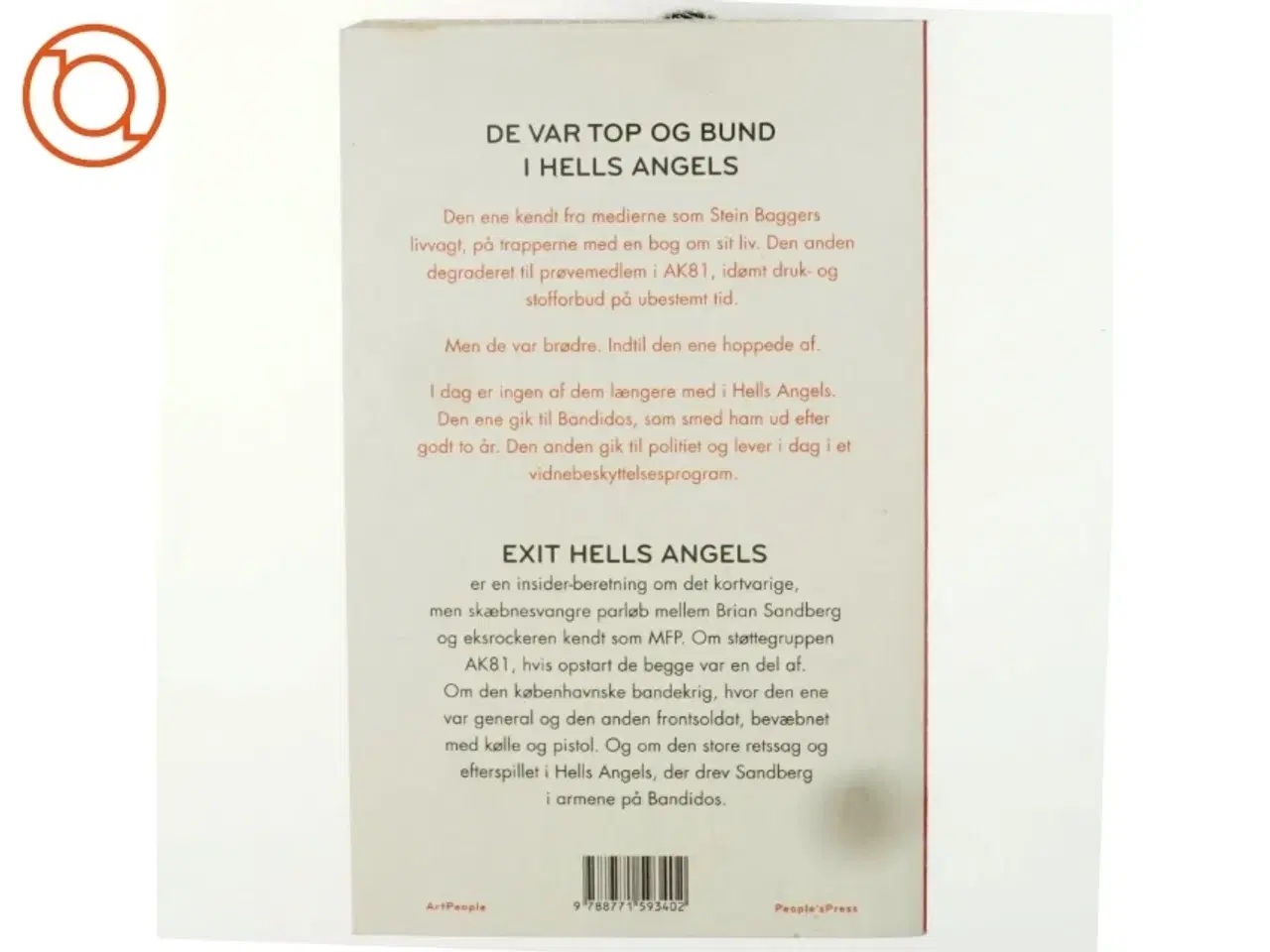 Billede 3 - Exit Hells Angels af Søren Baastrup (Bog)