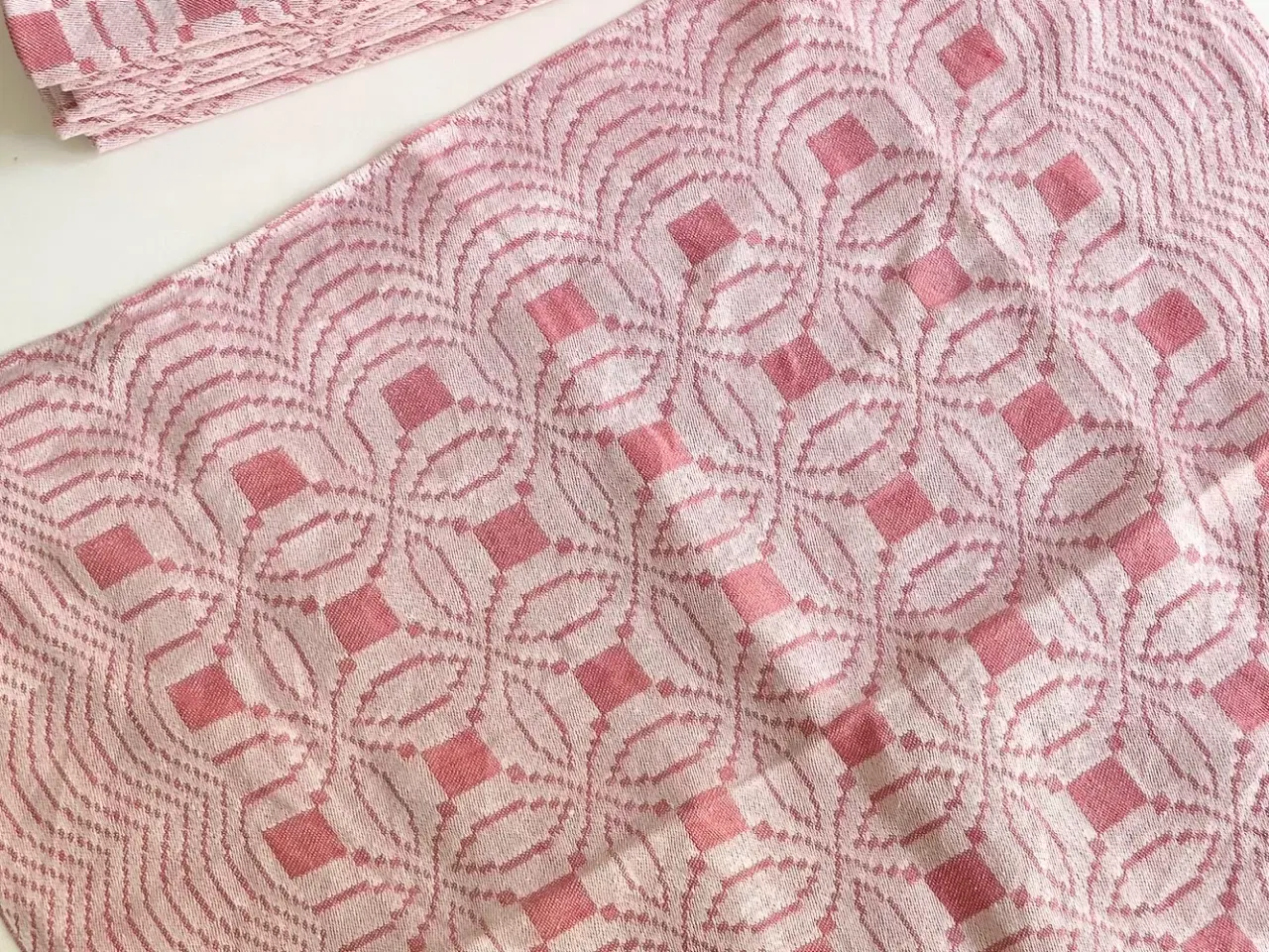 Billede 3 - Lyserøde stofservietter, 8 stk samlet