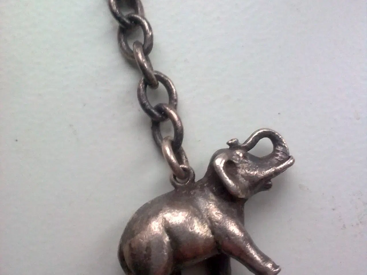 Billede 5 - Elefant vedhæng til urkæde metal VINTAGE