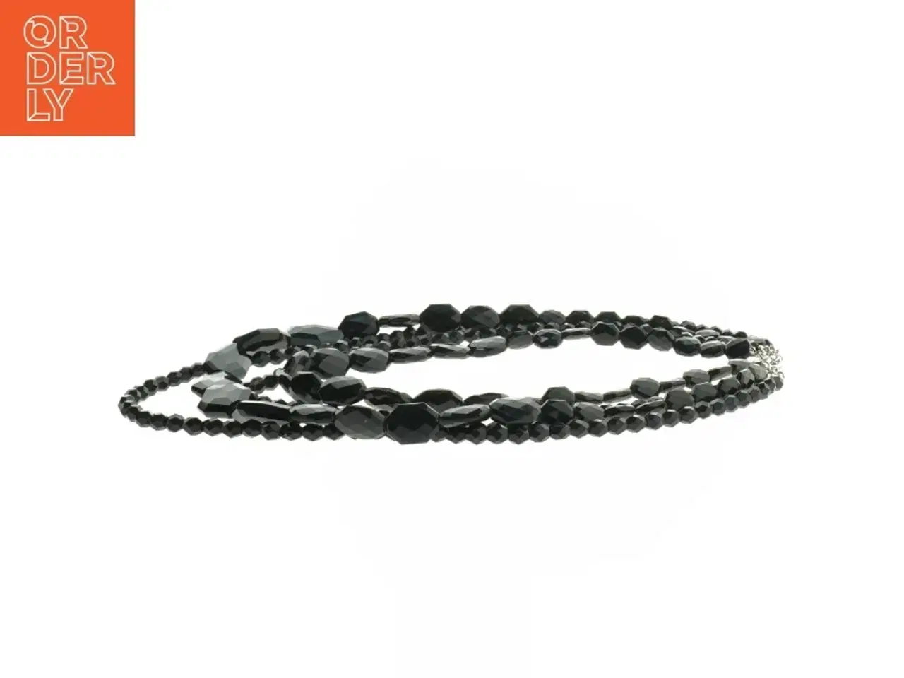 Billede 2 - Sorte perlekæde andet materiale (str. 70 cm)