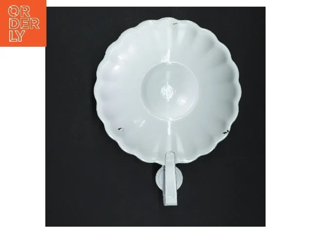 Billede 2 - Hvid lysestage med håndtag (str. Ø 16 cm)