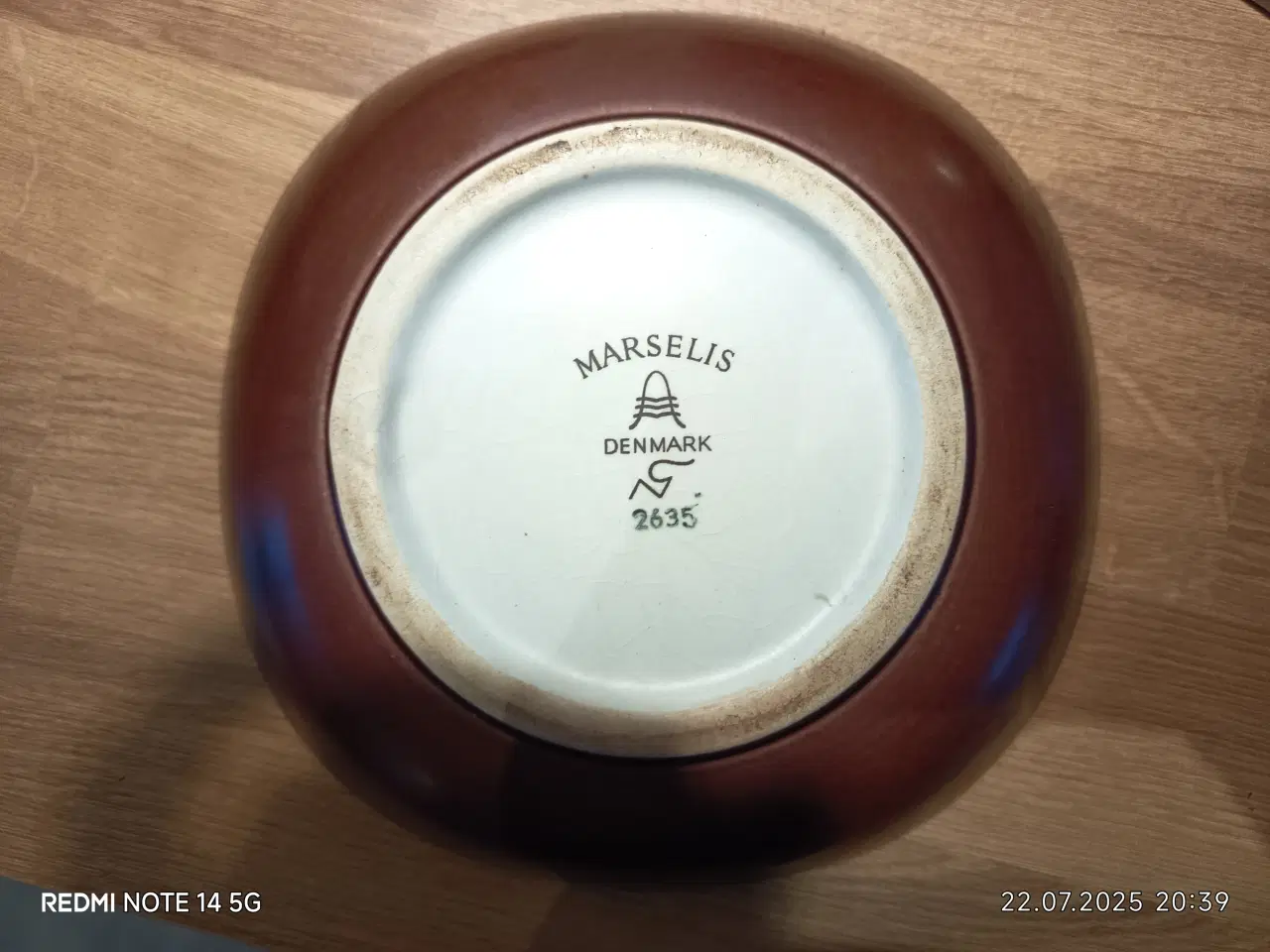 Billede 3 - Aluminia Marselis/Royal Copenhagen  brun skål 2635