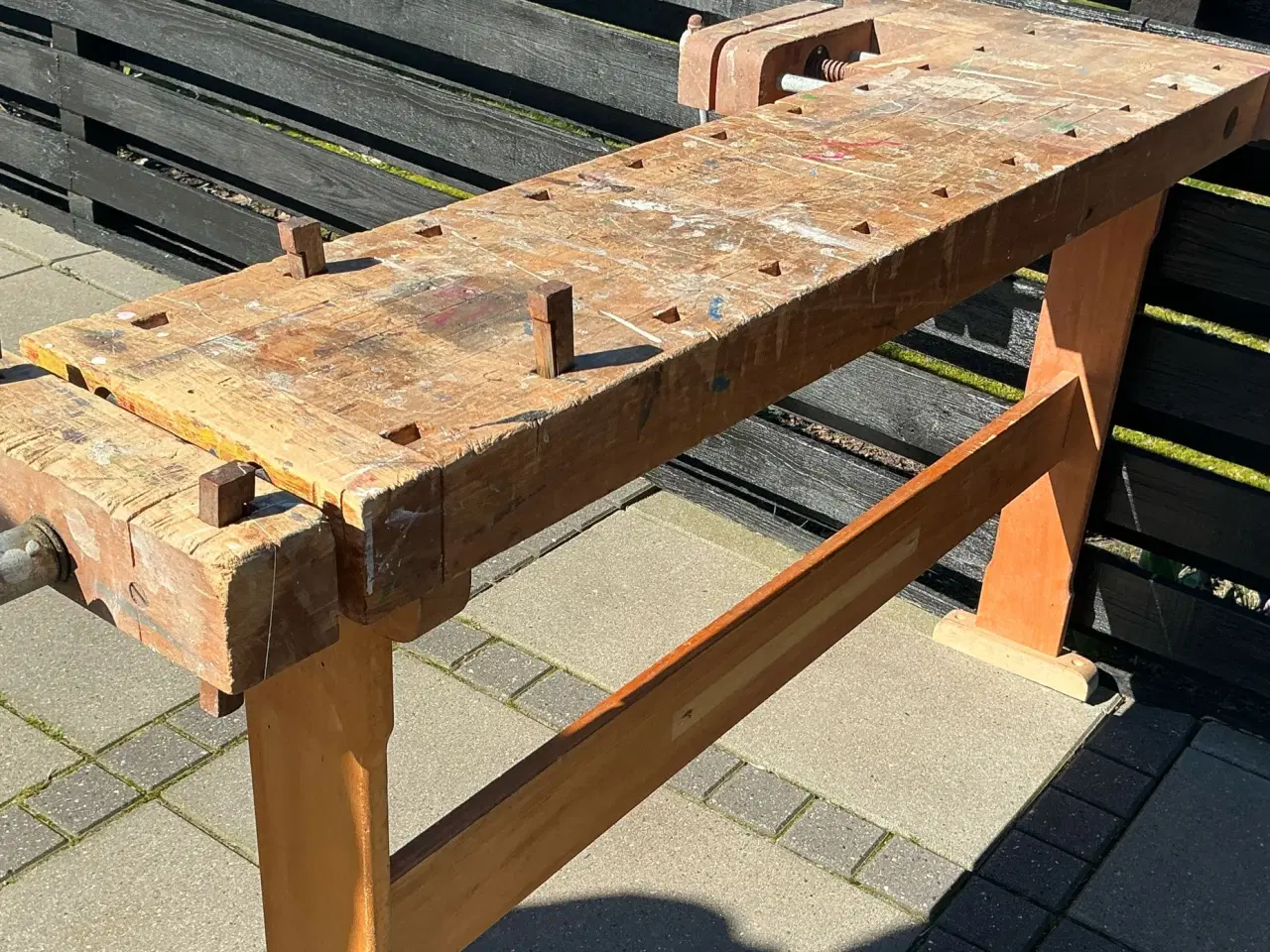 Billede 2 - Høvlbænk i træ