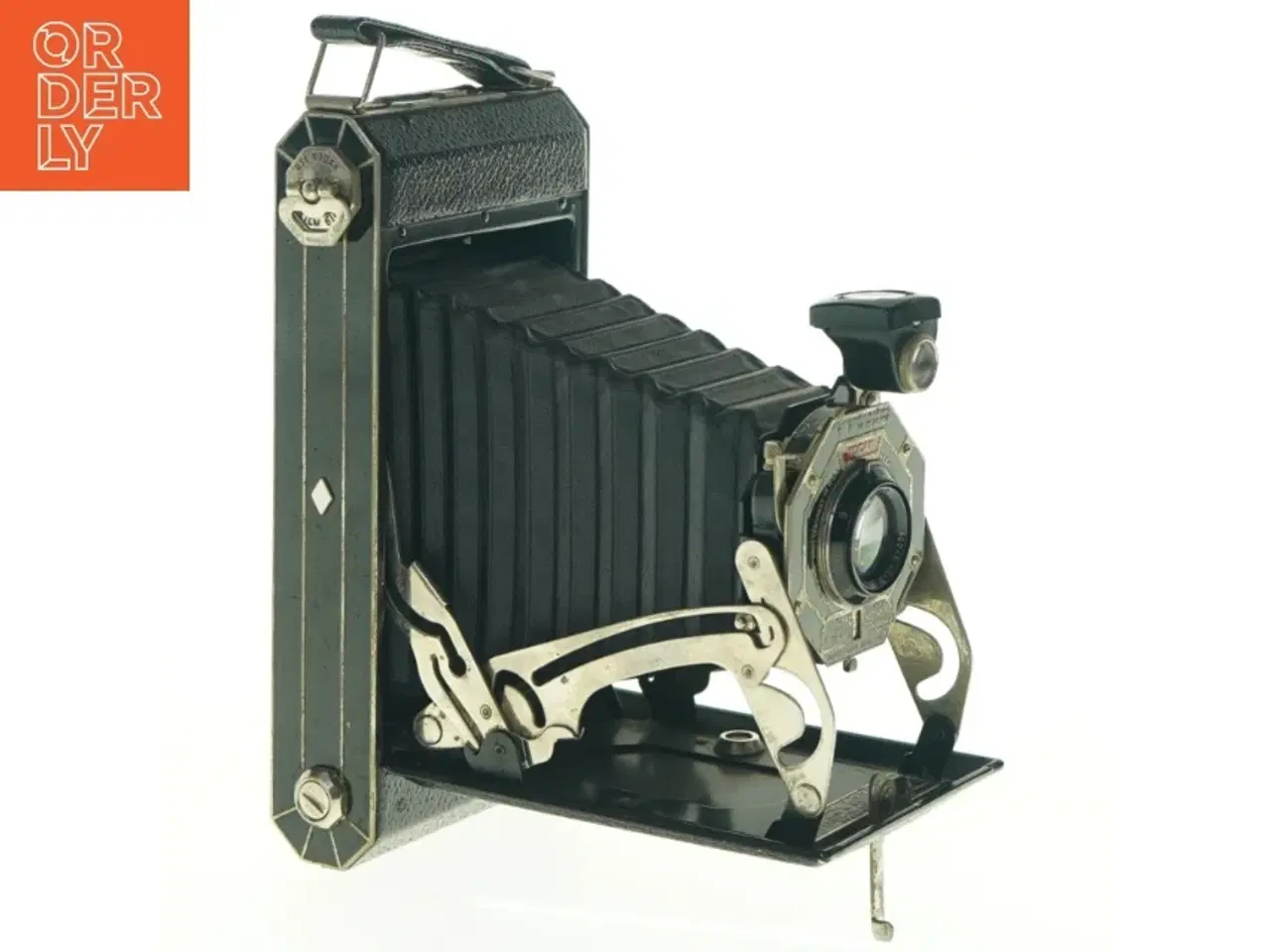 Billede 2 - Antik kamera med læderetui fra Kodak (str. 17,5 x 8,5 cm)