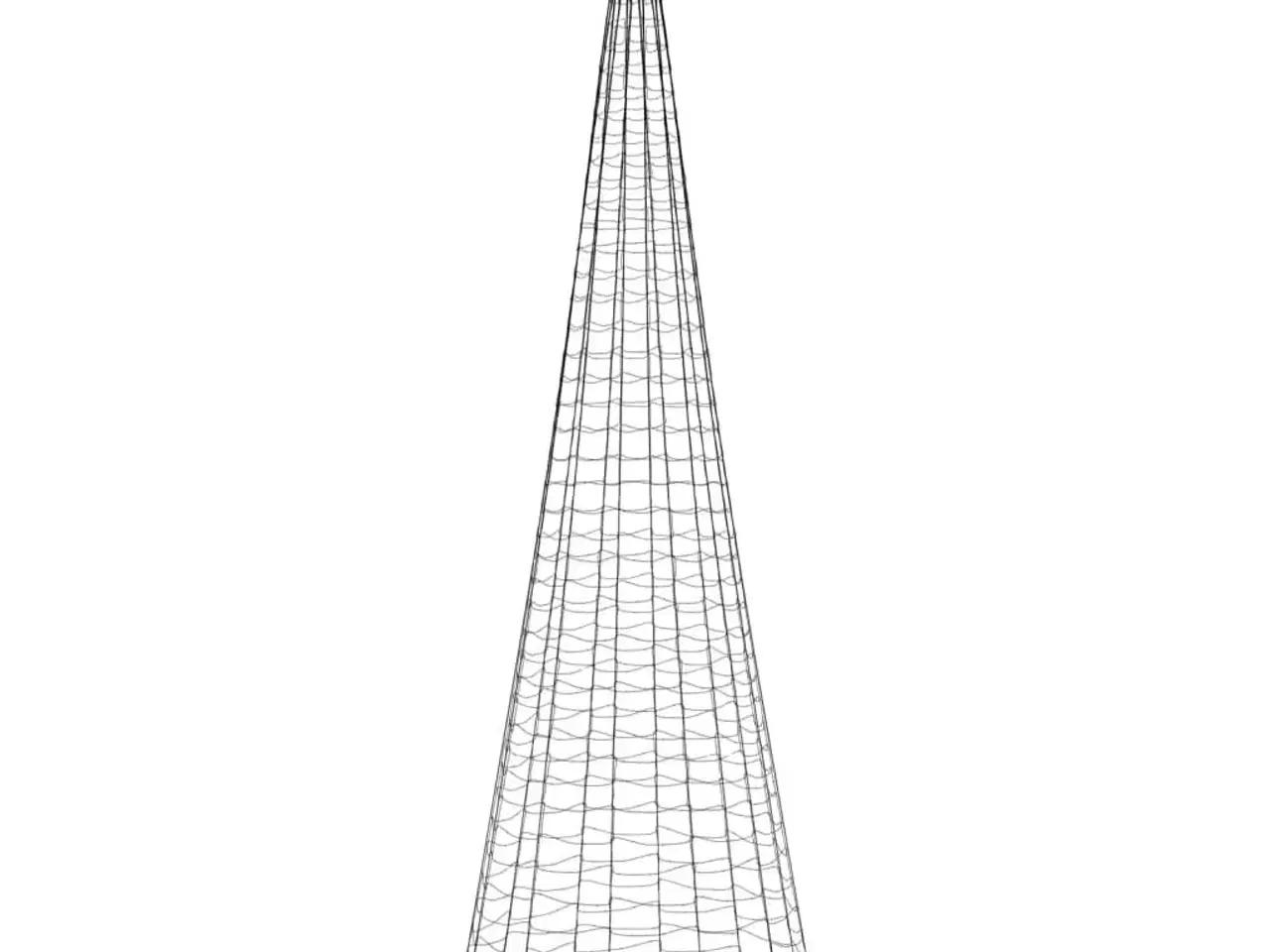 Billede 5 - Julelys til flagstang 1534 LED'er 500 cm varmt hvidt lys