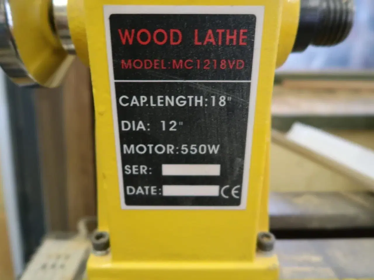 Billede 5 - Drejebænk TDB WOOD LATHE MC1218VD
