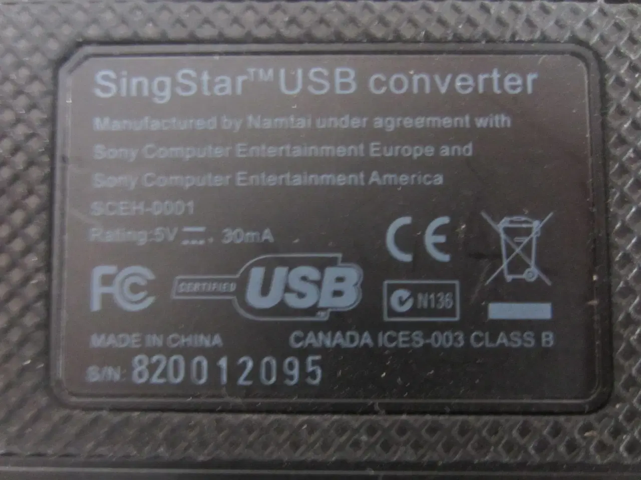 Billede 4 - Original Singstar SCEH-0001 USB Adapter Mikrofon