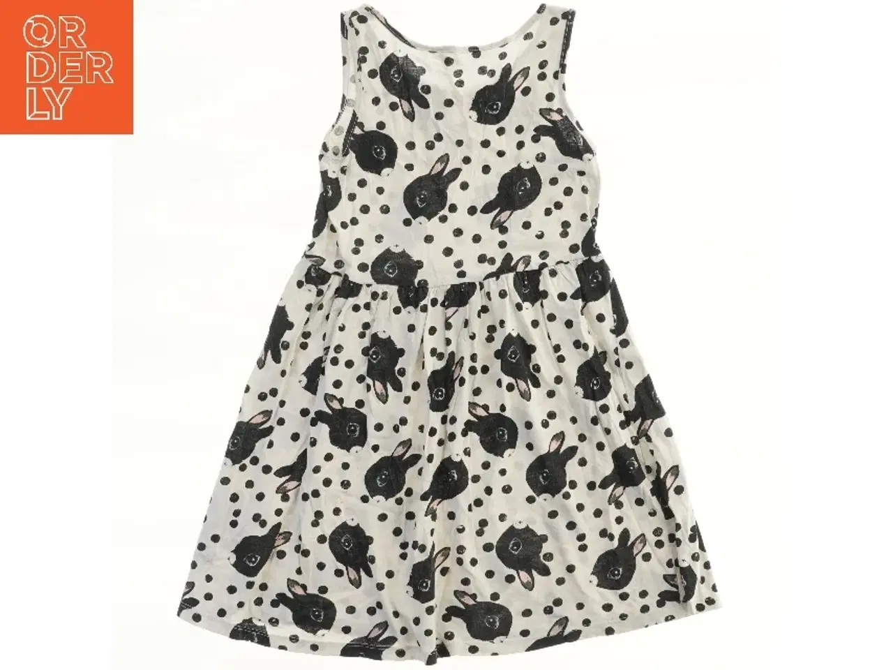 Billede 2 - Polka Dot Kjole med Kaninprint fra H&M (str. 122)