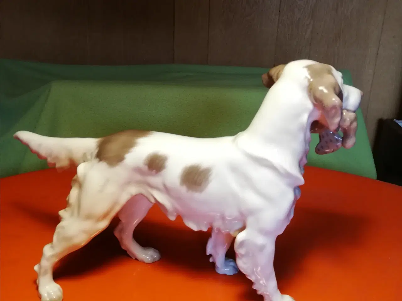 Billede 3 - B&G figur nr. 2015 jagthund med fugl 