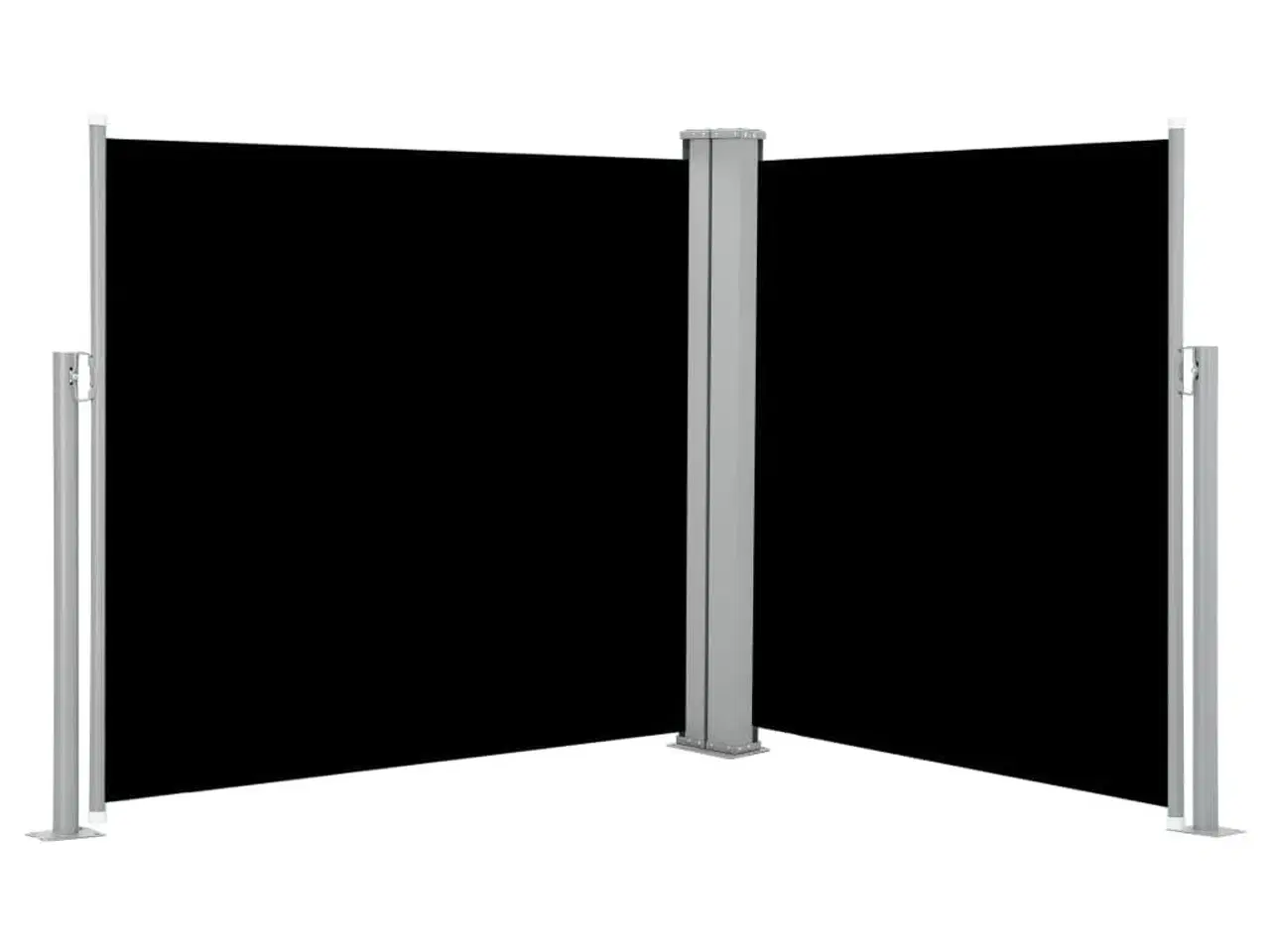 Billede 1 - Sammenrullelig sidemarkise 120 x 600 cm sort