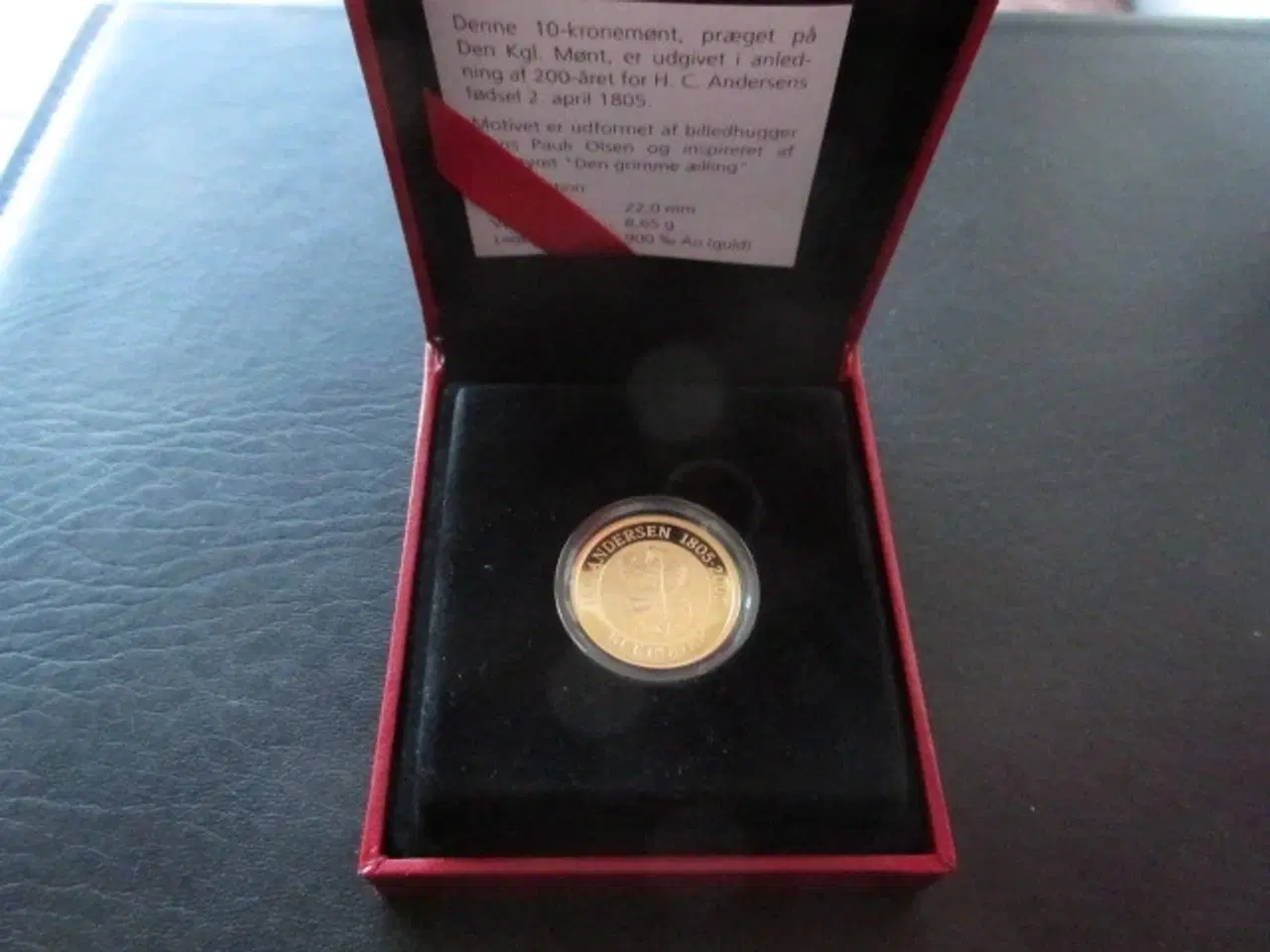 Billede 2 - Guld 10 kr H.C. Andersen "Den Grimme Ælling" 