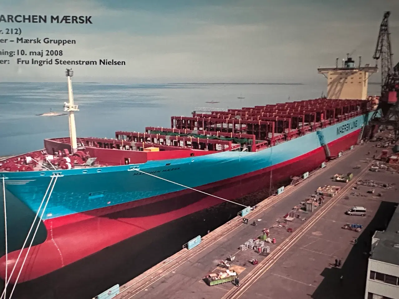 Billede 5 - Stor Mærsk plakat / planche med Marchen Mærsk