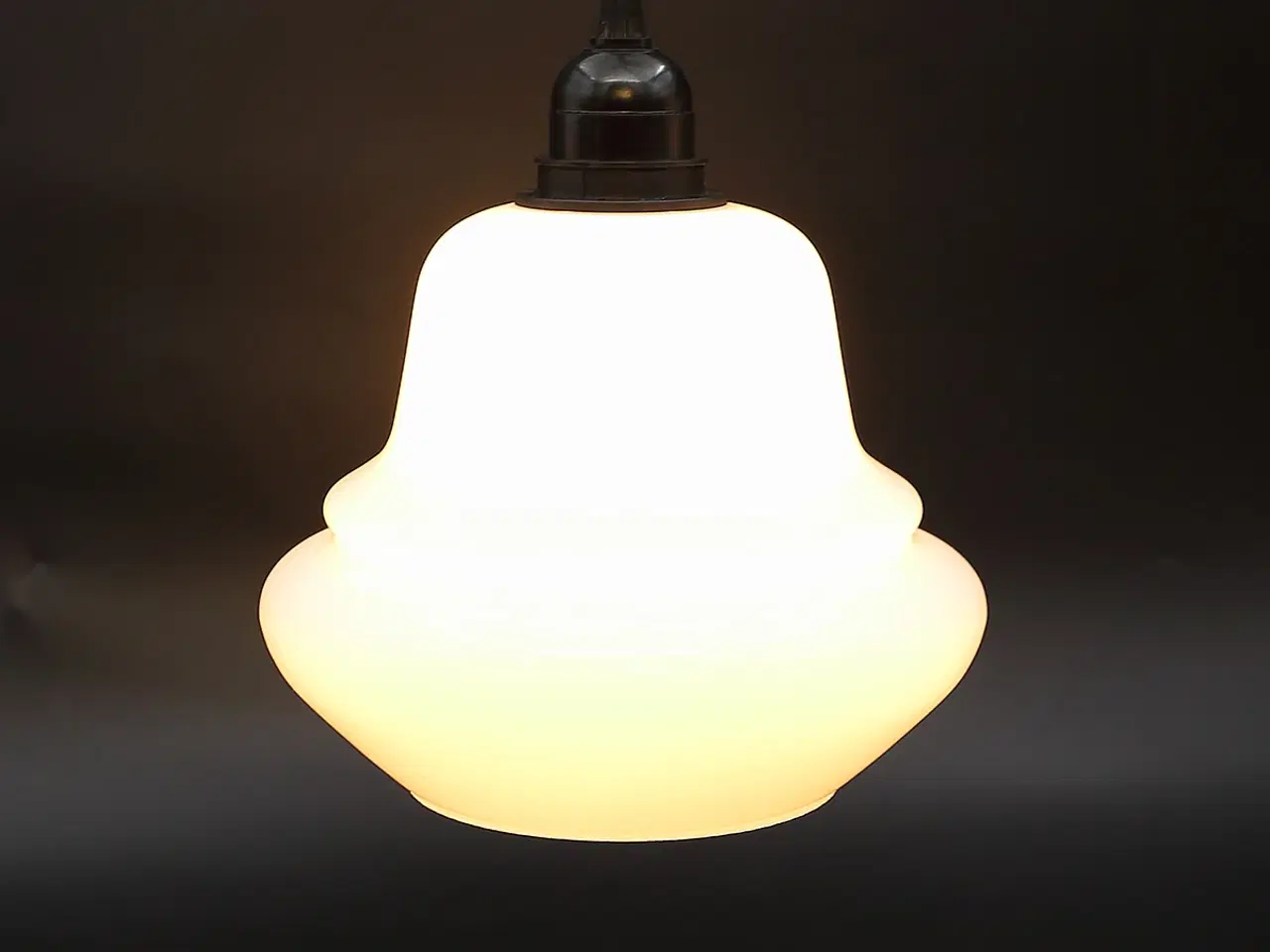 Billede 4 - Genbrug pendellampe med opal glasskærm 50–60’erne