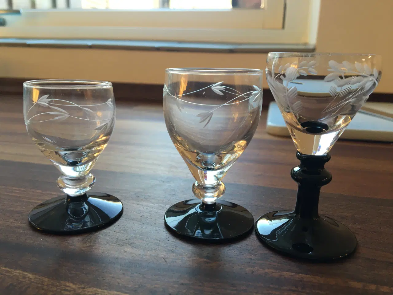 Billede 5 - Holmegaard glas med sort fod
