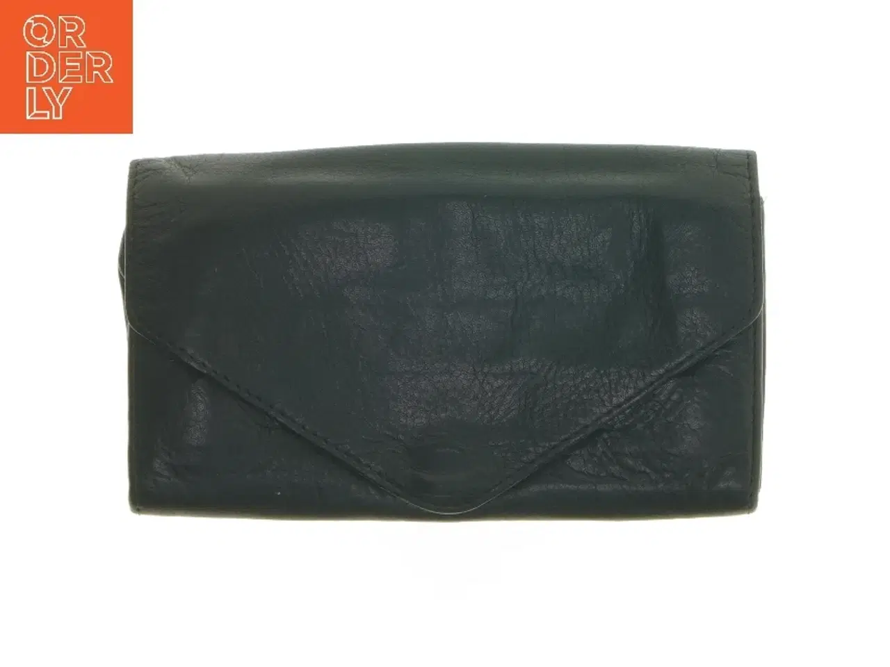 Billede 1 - Mørkegrøn pung i læder (str. 19x11 cm)