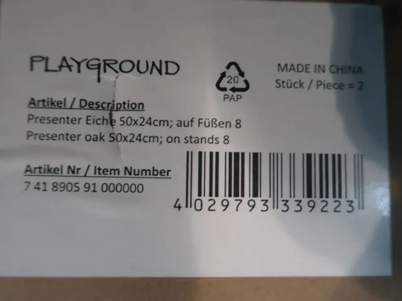 Billede 3 - 2 stk. Opsats træ B500 x D240 x H80 mm Loft Playground (ubrugte i original kasse)