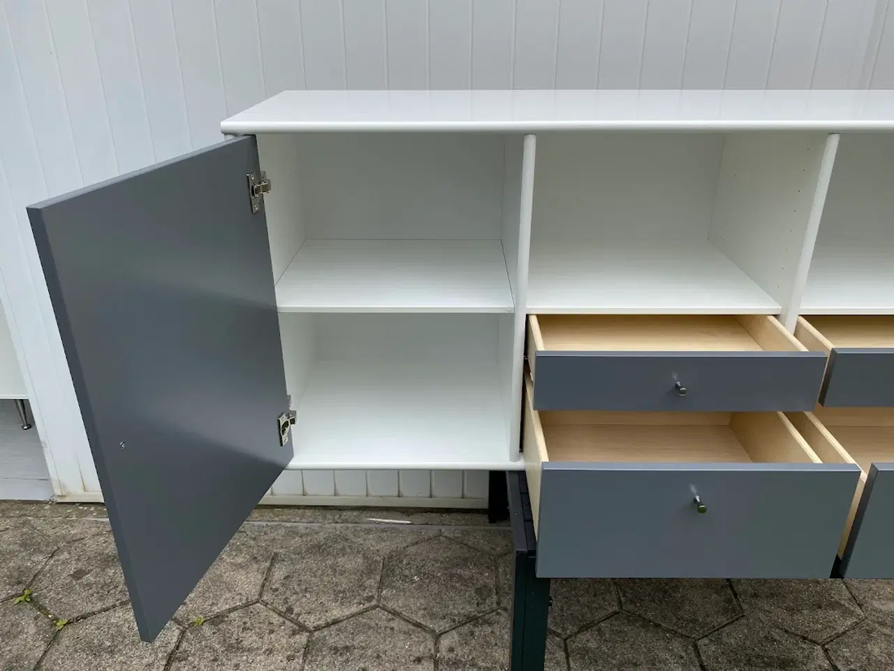 Billede 3 - ⭐️ Mistral Classic 110 skænk – Snehvid/Grafit