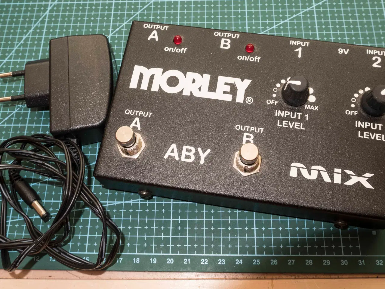 Billede 2 - Morley ABY-Mix-Switcher-Pedal m. strømadaptor.
