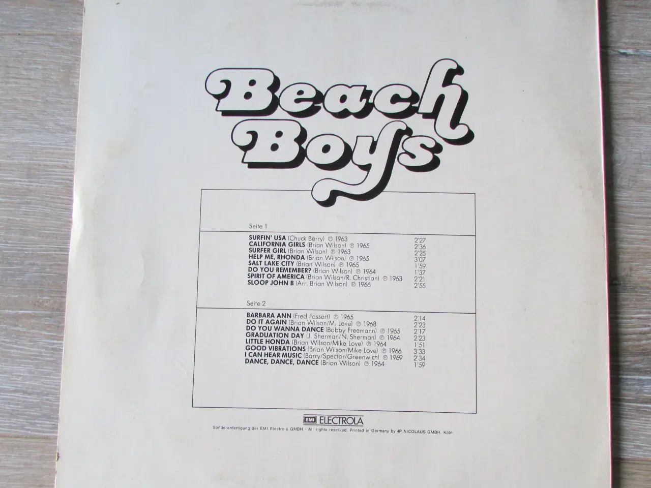 Billede 2 - THE BEACH BOYS - BEACH BOYS HITS LP