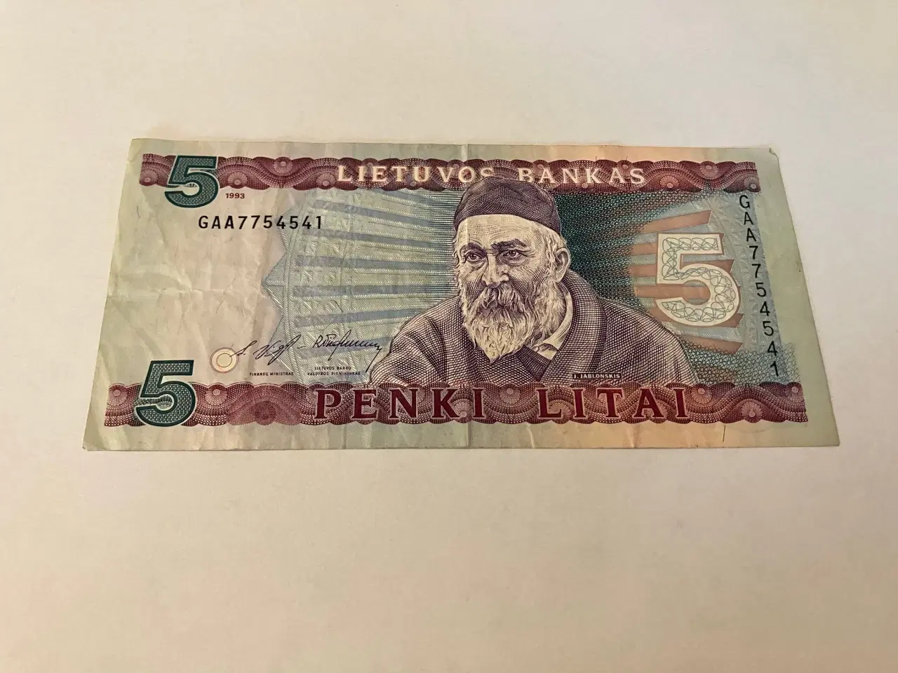 Billede 1 - 5 Litai Lithuania 1993