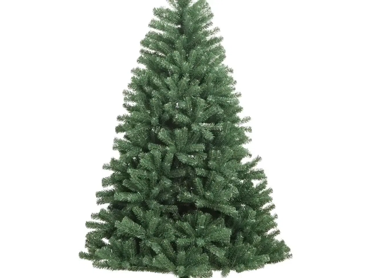 Billede 2 - Kunstigt juletræ med juletræsfod 180 cm hængslet grøn