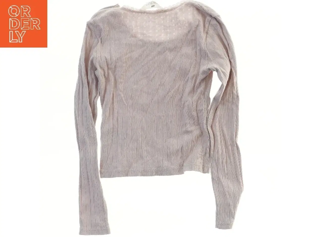 Billede 2 - Langærmet trøje med lyserøde striber fra H&M (str. 134)