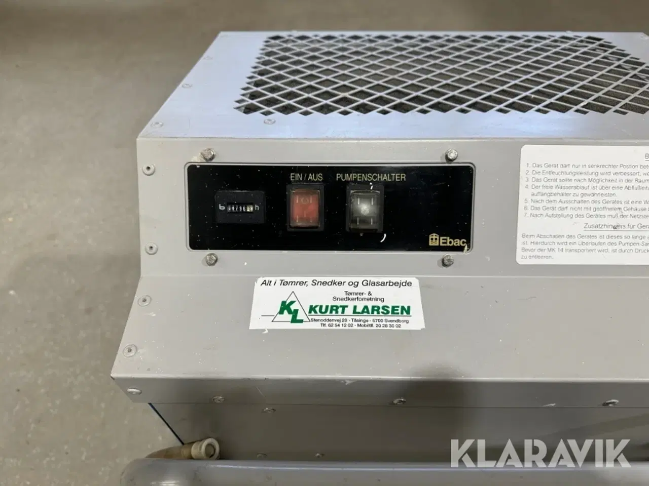 Billede 12 - Affugter Ebac MK 14