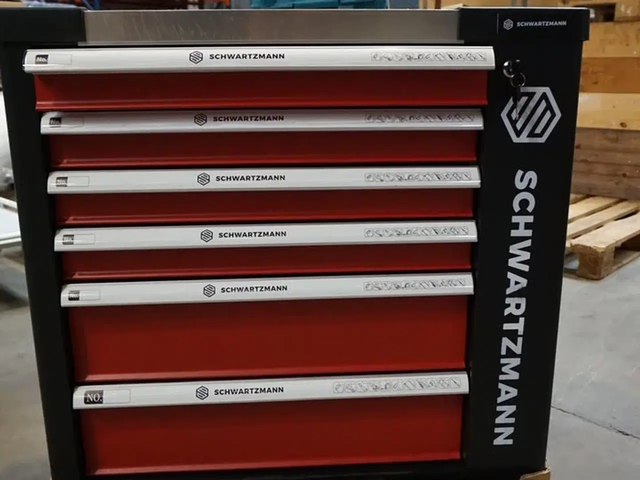 Billede 2 - Schwartzmann værktøjsvogn. Seks skuffer inkl. værktøj Red/Black