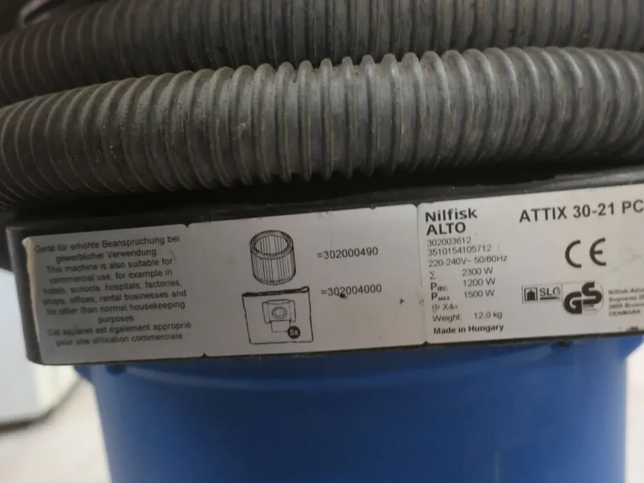 Billede 3 - Støvsuger NILFISK ATTIX 30 m/div. Tilbehør