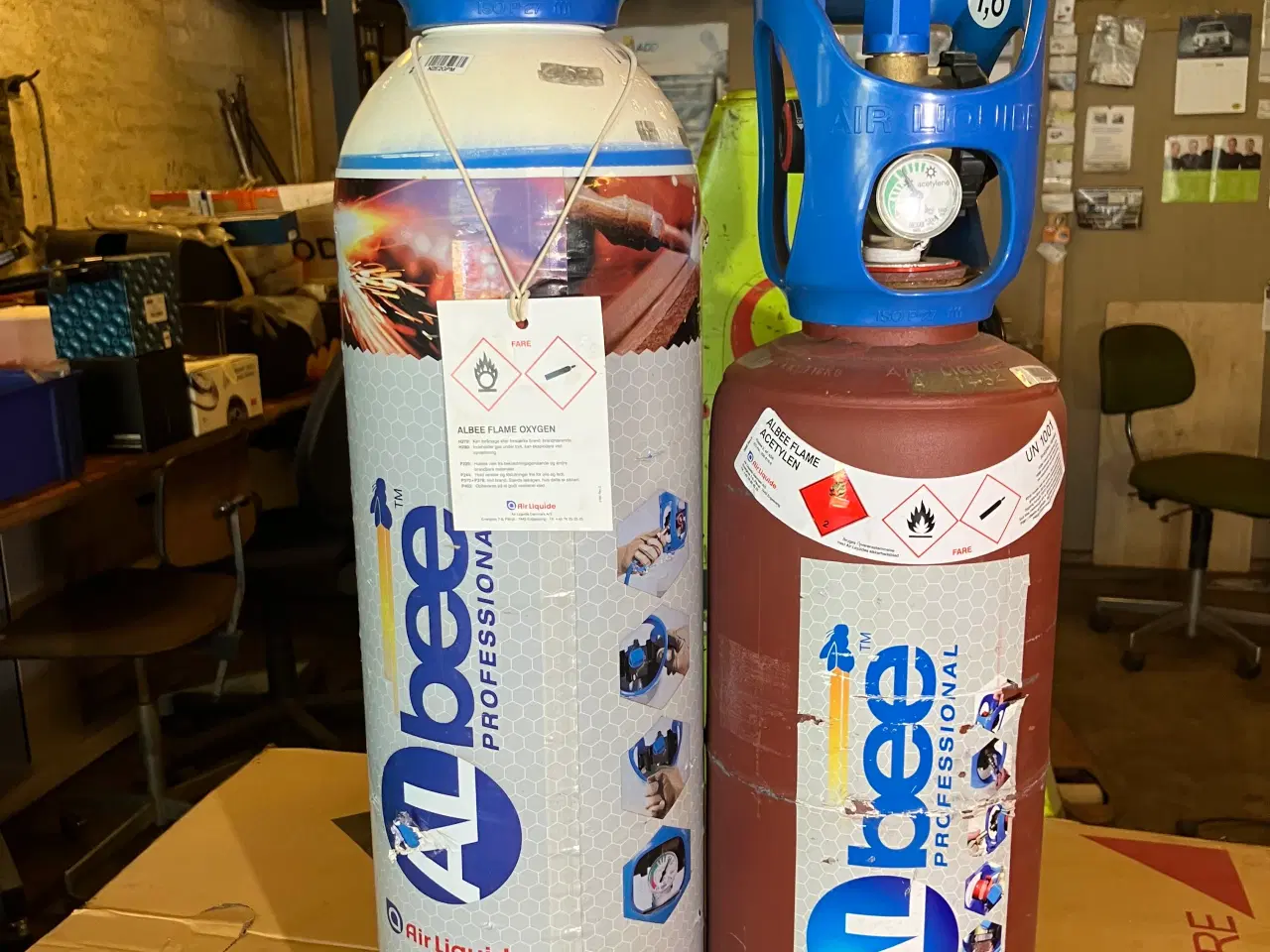 Billede 1 - 10 liter Albee Gas og ilt 