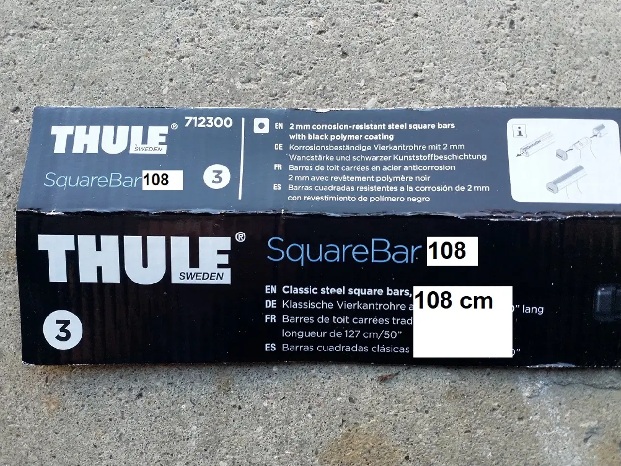 Billede 1 - Thule SquareBar 108 cm, tagbagagebærer