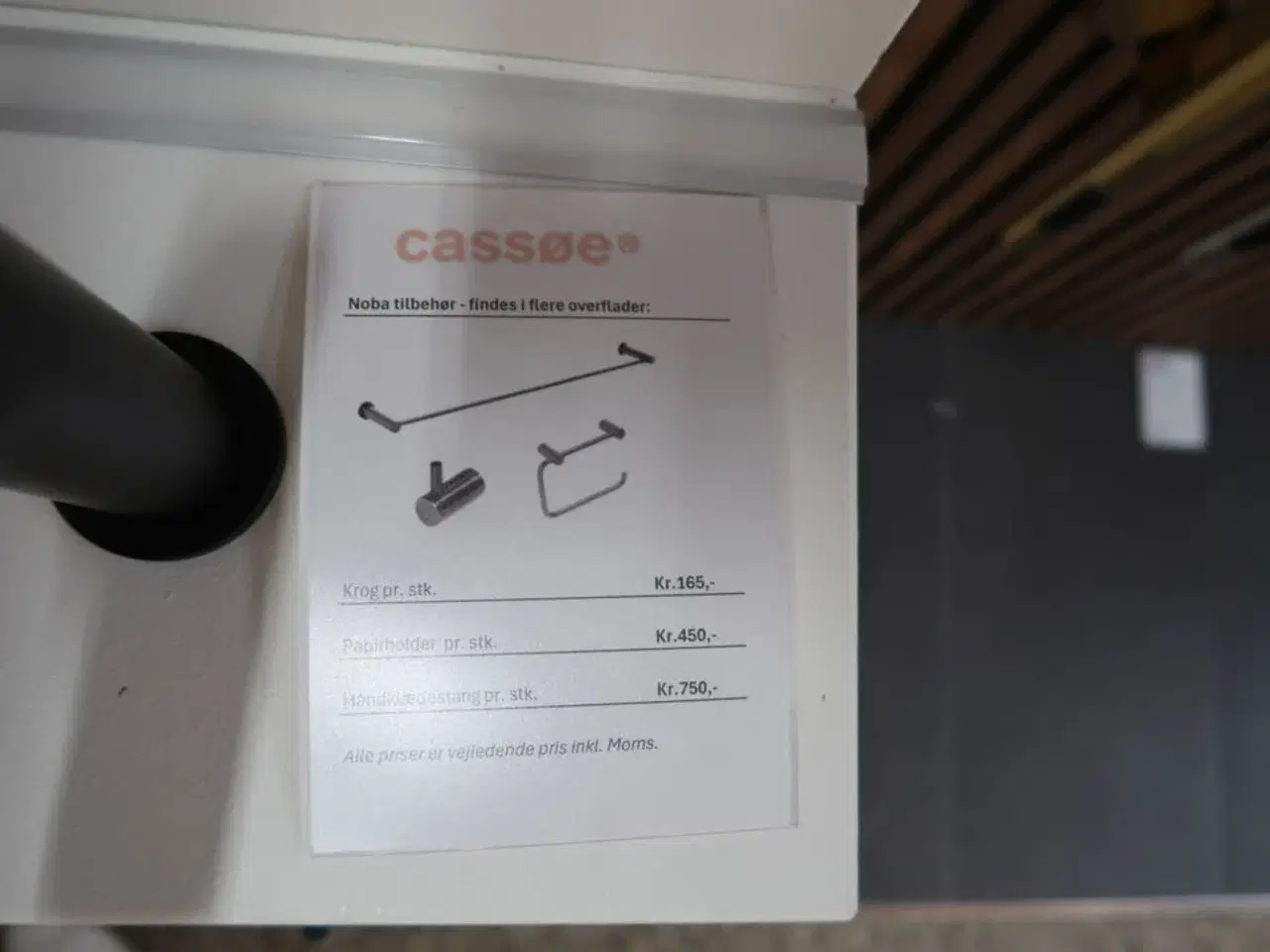 Billede 5 - Krog, papirholder, håndklædestang, toiletbørste Børstet Kobber CASSØE Noba