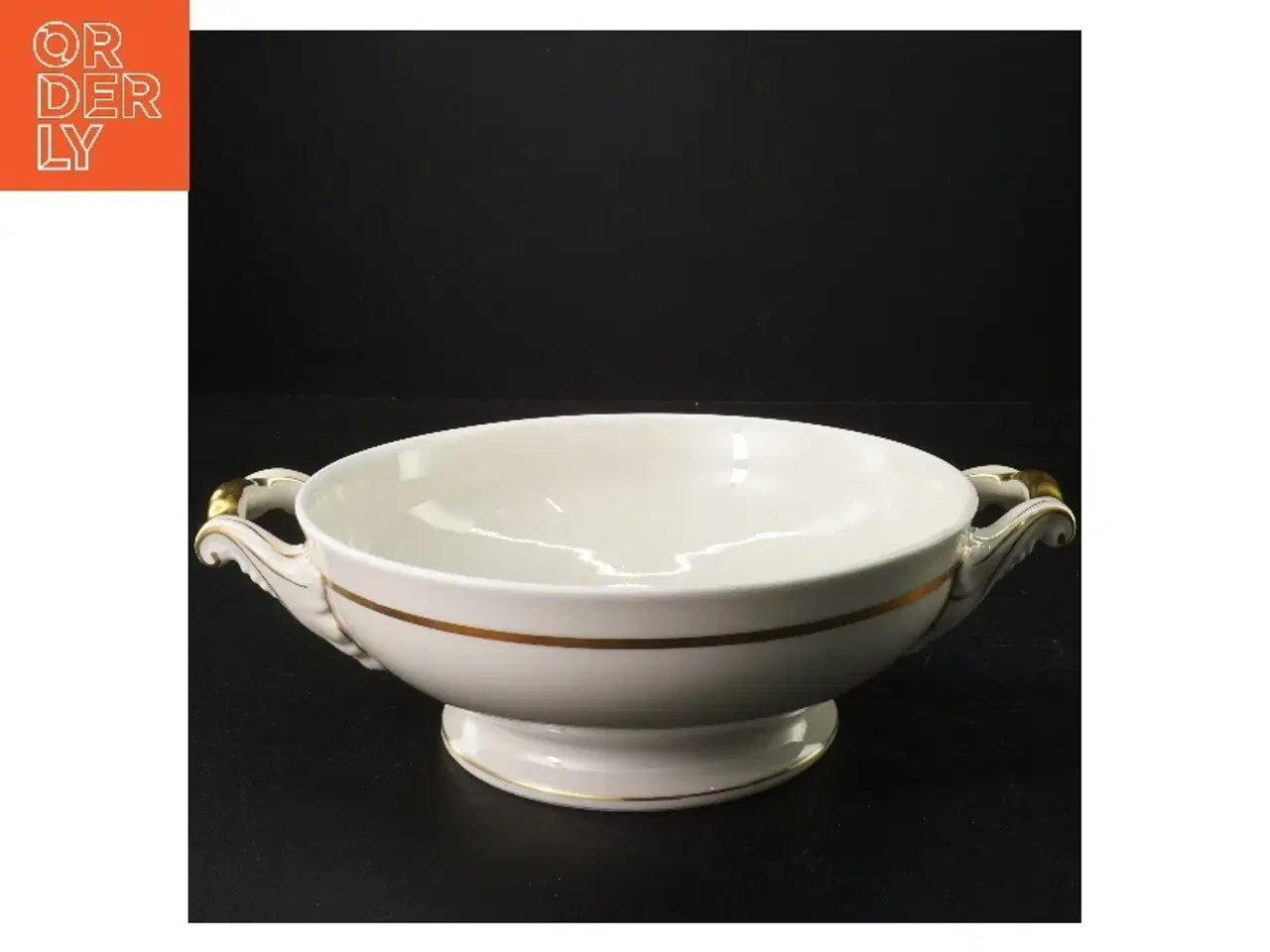 Billede 2 - Porcelæns suppe terrin med låg og håndtag fra KPM (str. 21,5 cm i diameter)