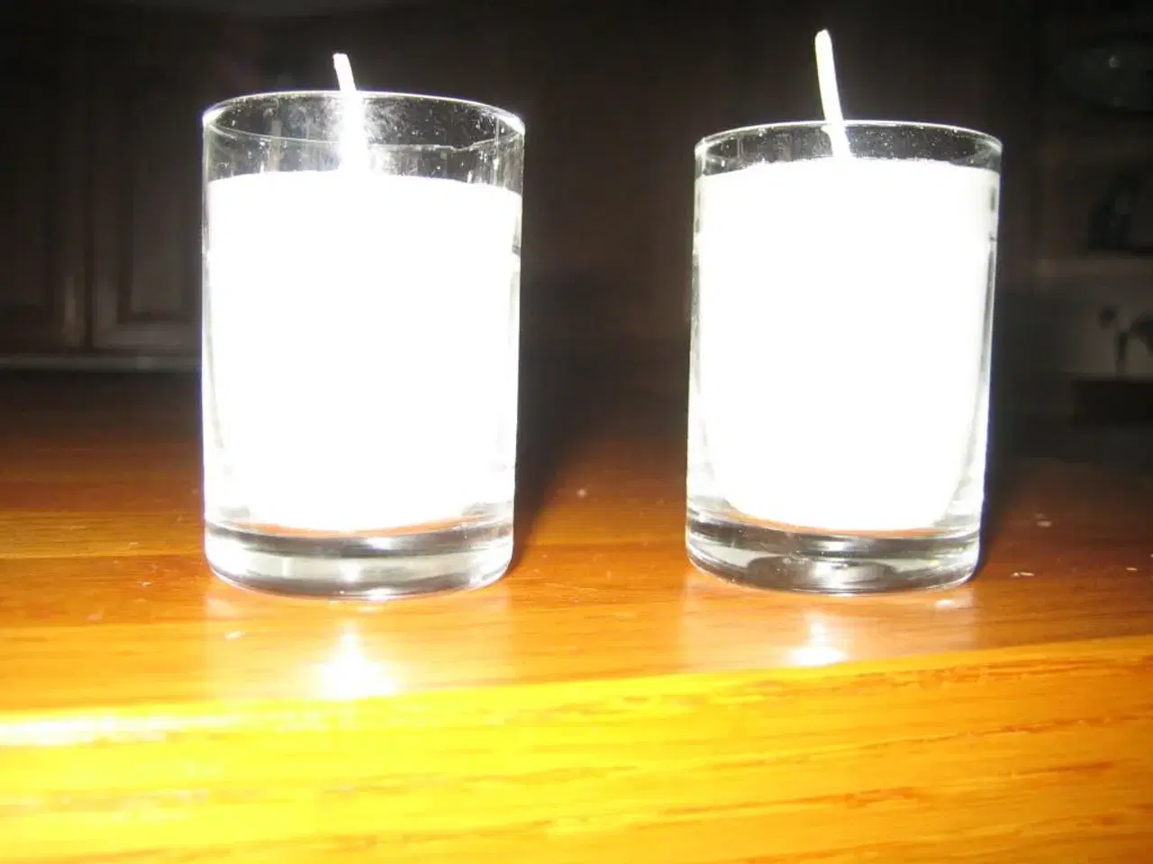 Billede 1 - Glas lys til evt.havebord