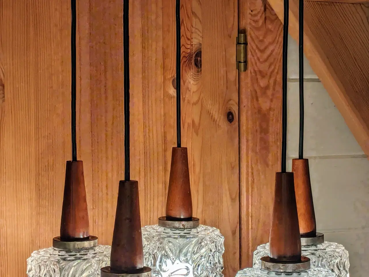 Billede 5 - Loftslampe med 5 fladskærme.