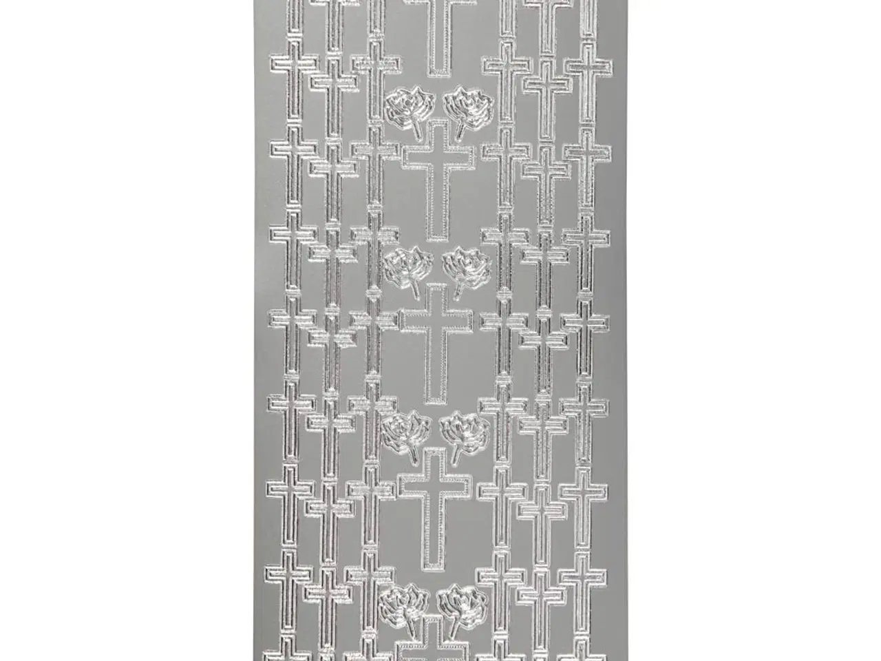Billede 1 - Sølv Kors Stickers - 10x23 cm, 1 ark