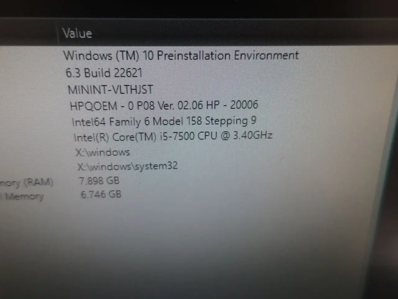 Billede 2 - Skærm 22" m. tastatur HP L2206w (PC medfølger ikke)