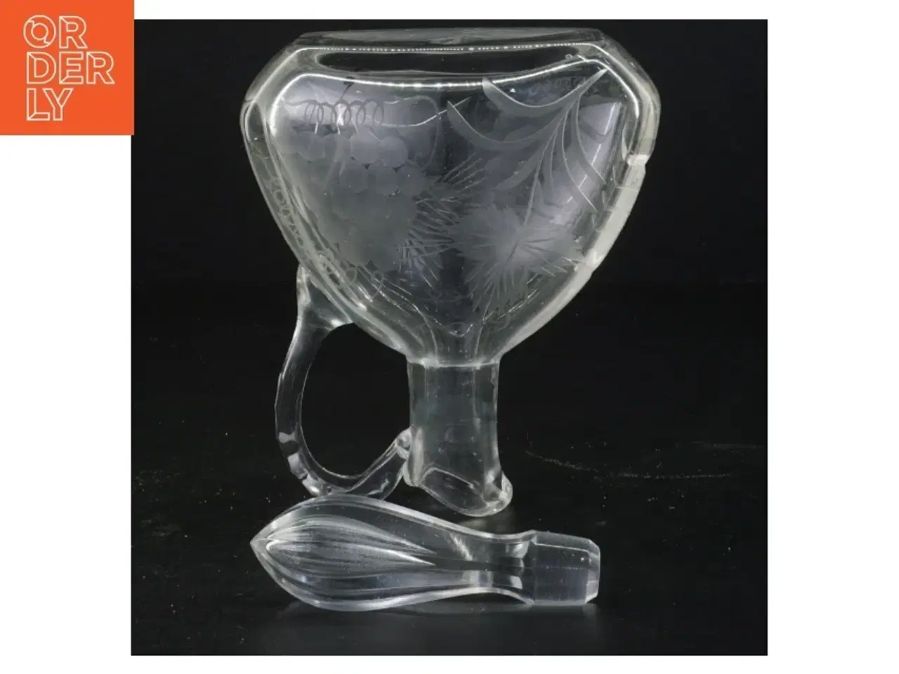 Billede 2 - GLaskaraffel med tilhørende prop (str. 23 x 14 cm)