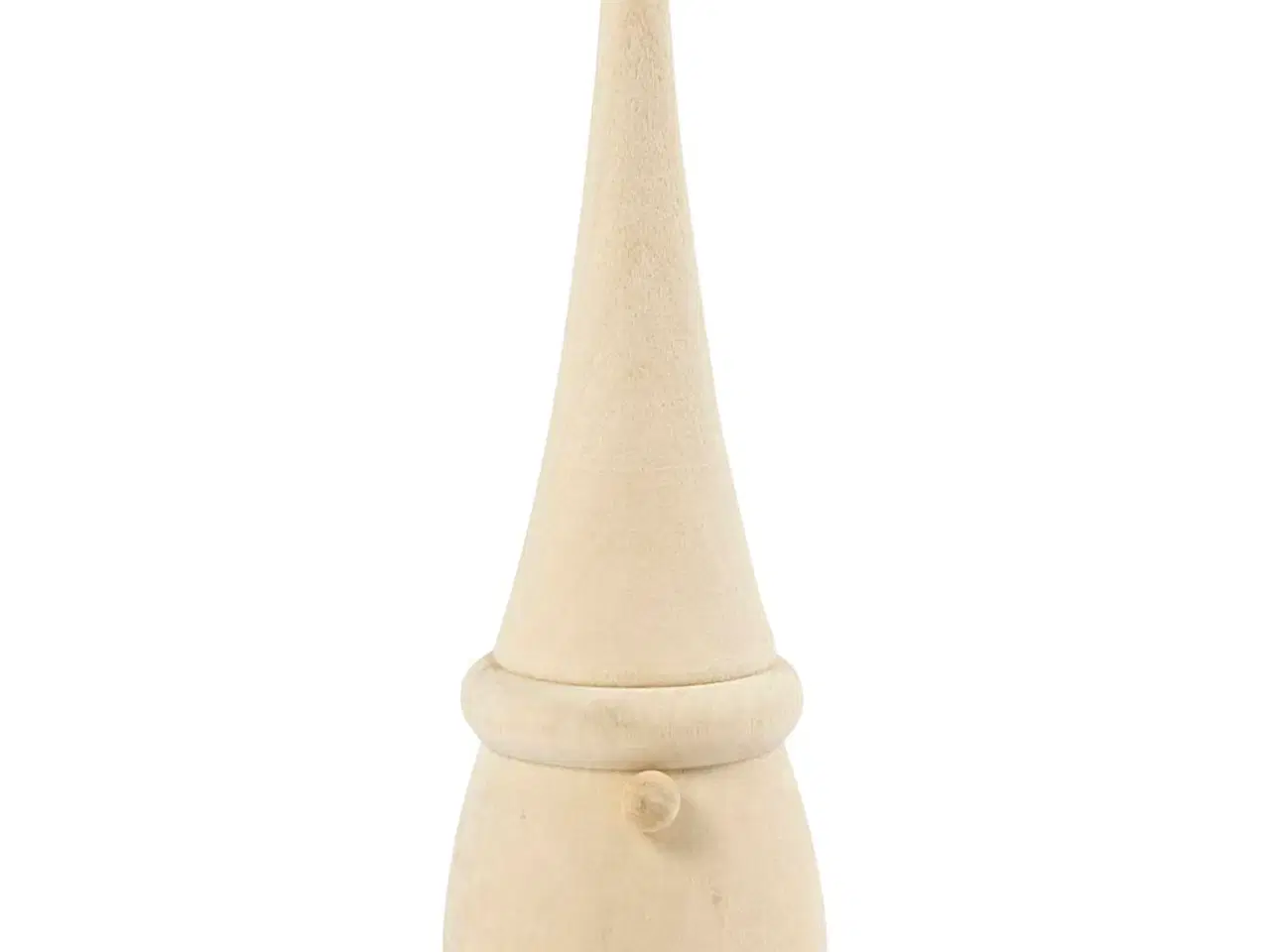 Billede 1 - Dekorativ Næsenisse i Lyst Træ - 16 cm Høj