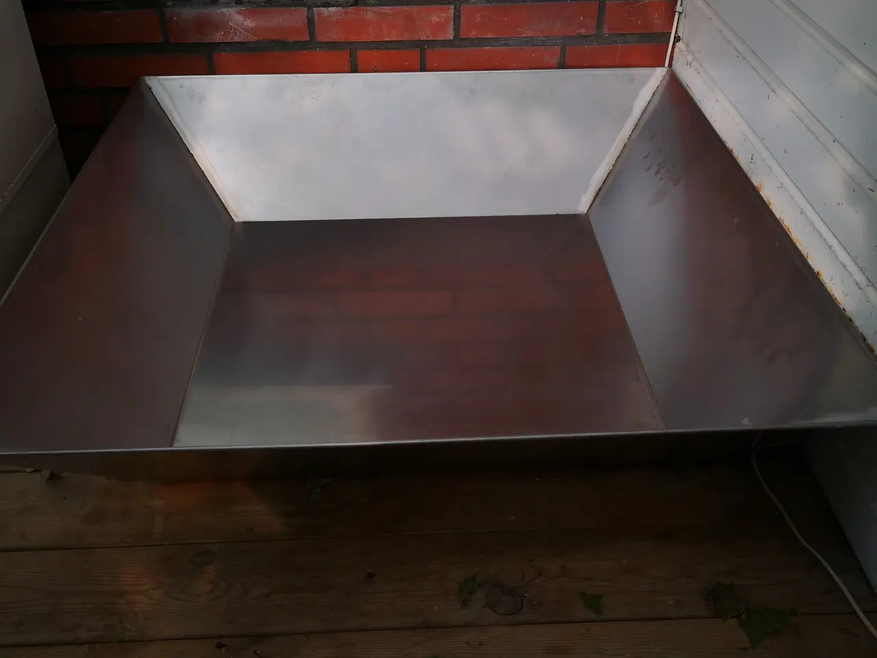 Billede 1 - Kar til Vandsten i rustfri stål ydermål 90 x90 cm