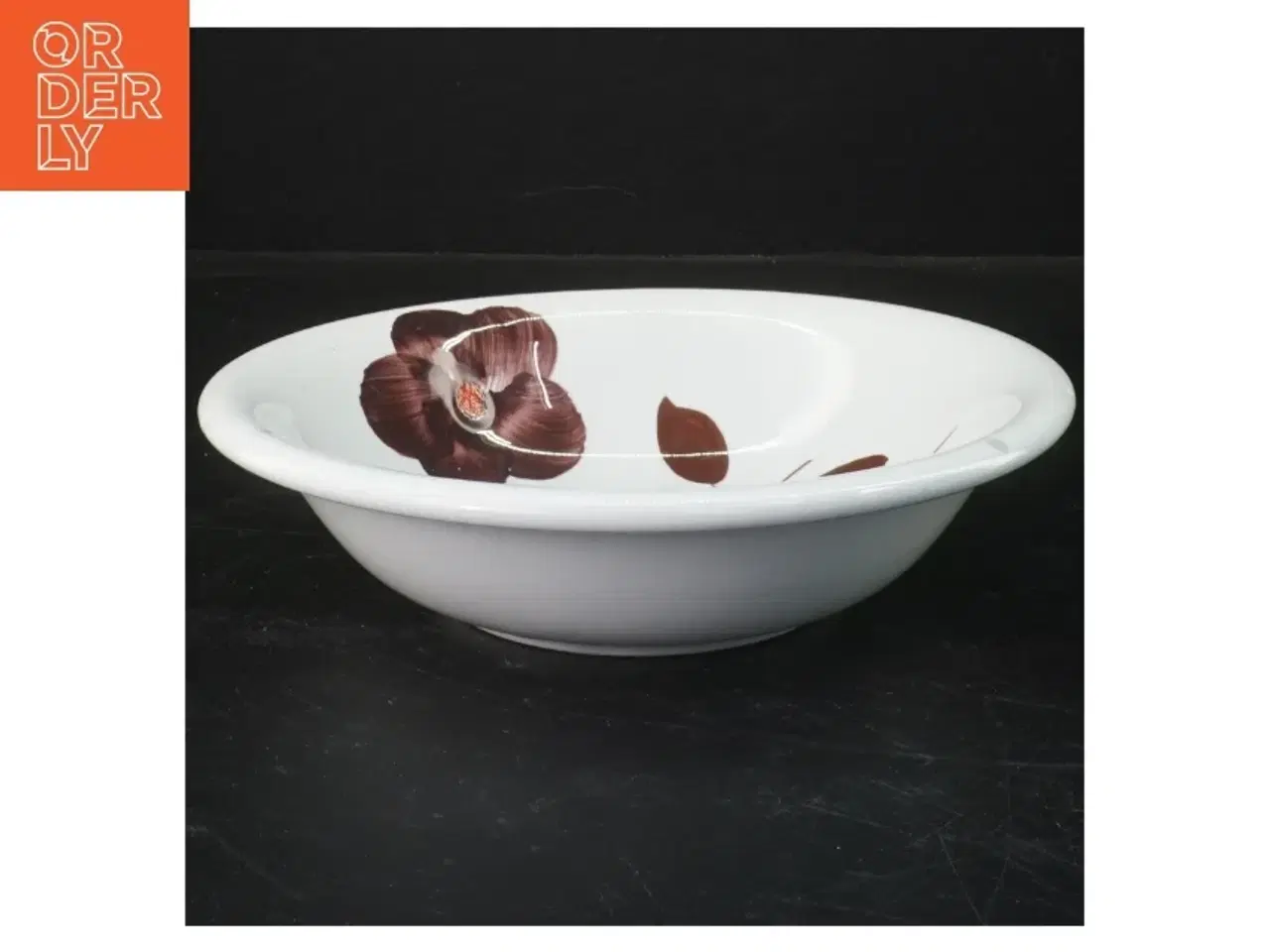 Billede 1 - Dekorativ Retro skål med blomstermotiv fra Prinui (str. Ø 21 cm)