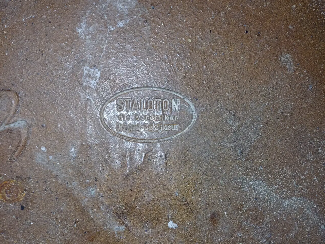 Billede 5 - Stor håndlavet saltglaseret, signeret krukke. 