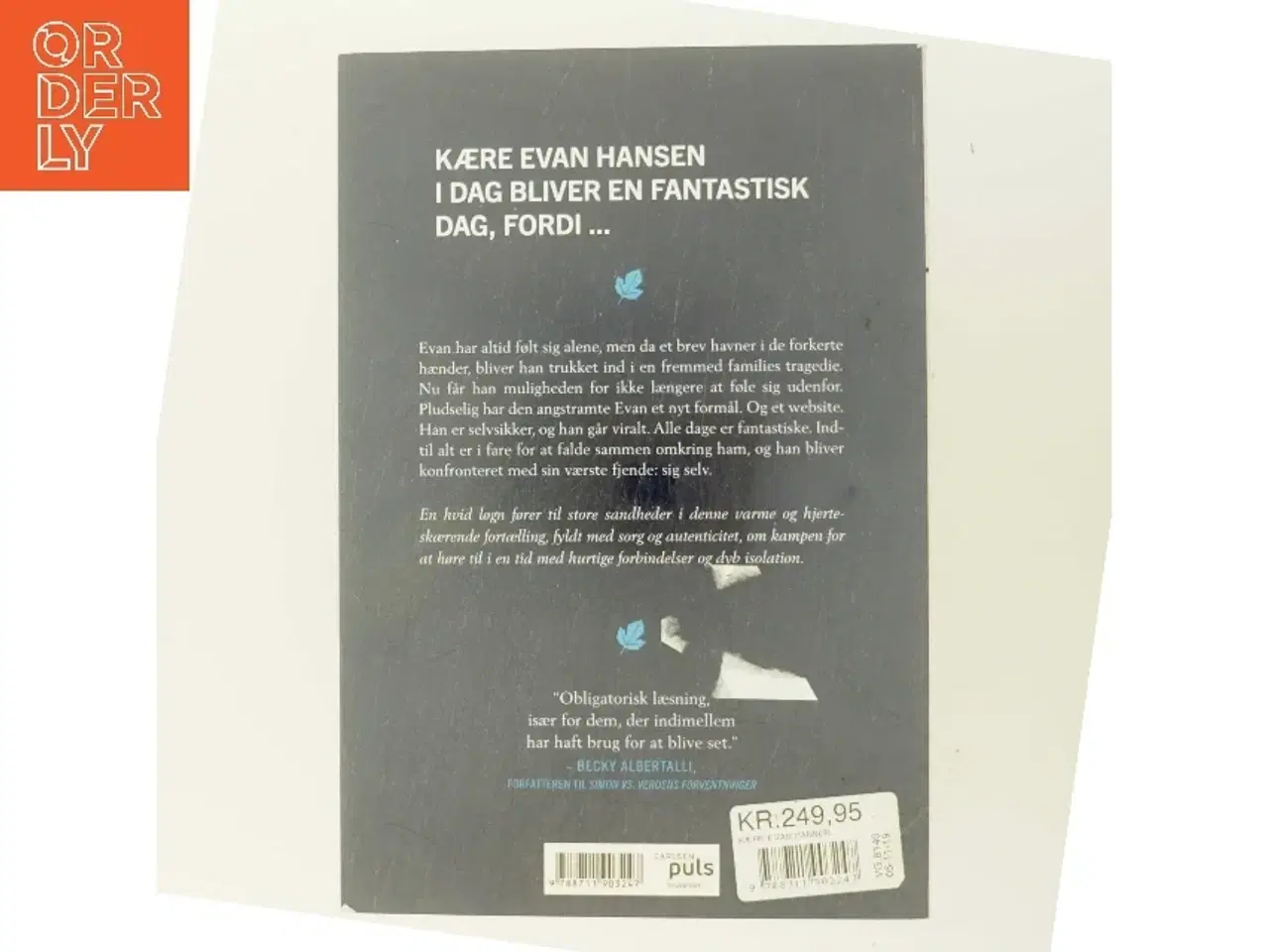 Billede 3 - Kære Evan Hansen af Val Emmich (Bog)