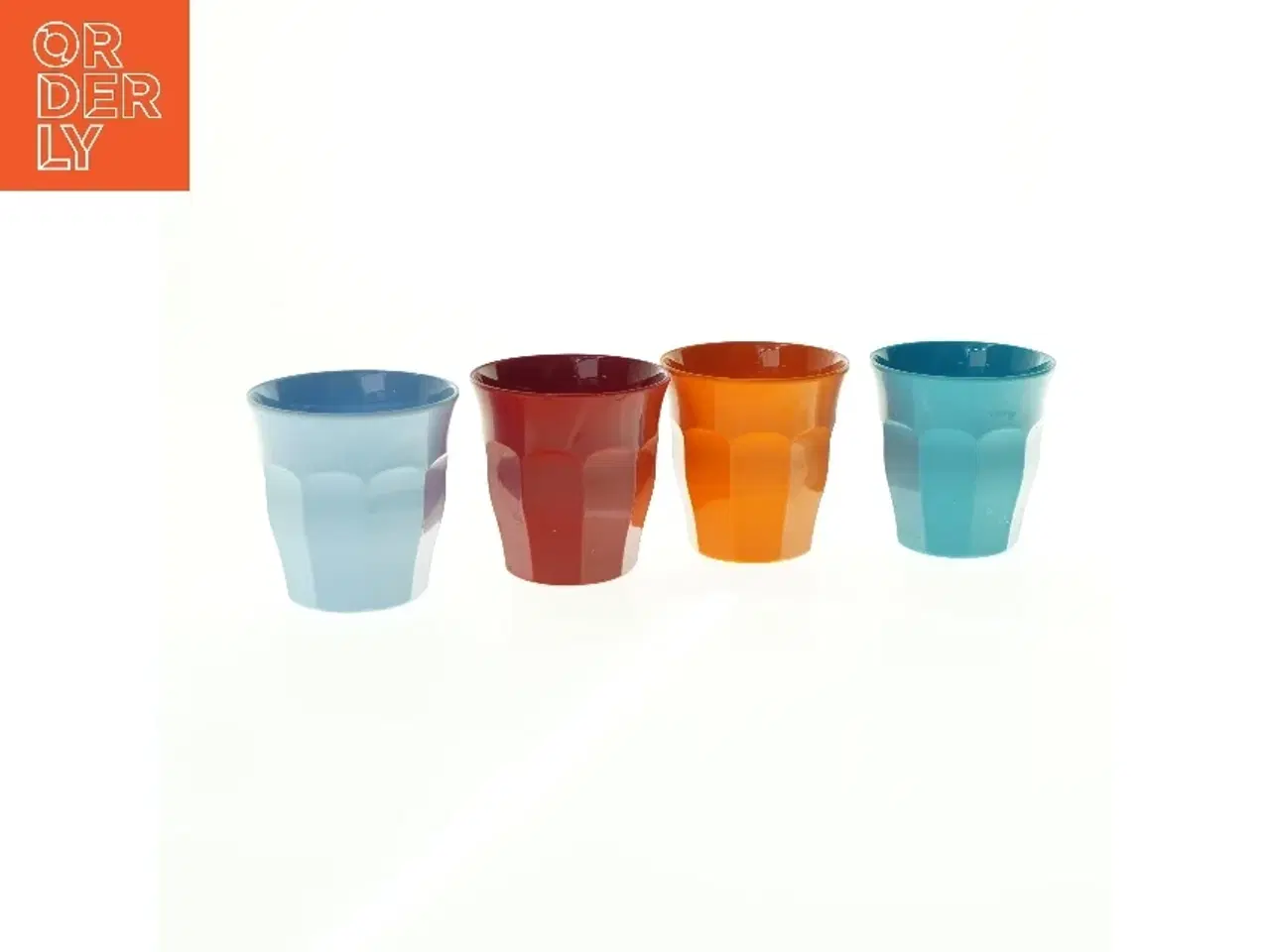 Billede 1 - Farverige plastkrus fra Rice (str. 8 x 7,5 cm)