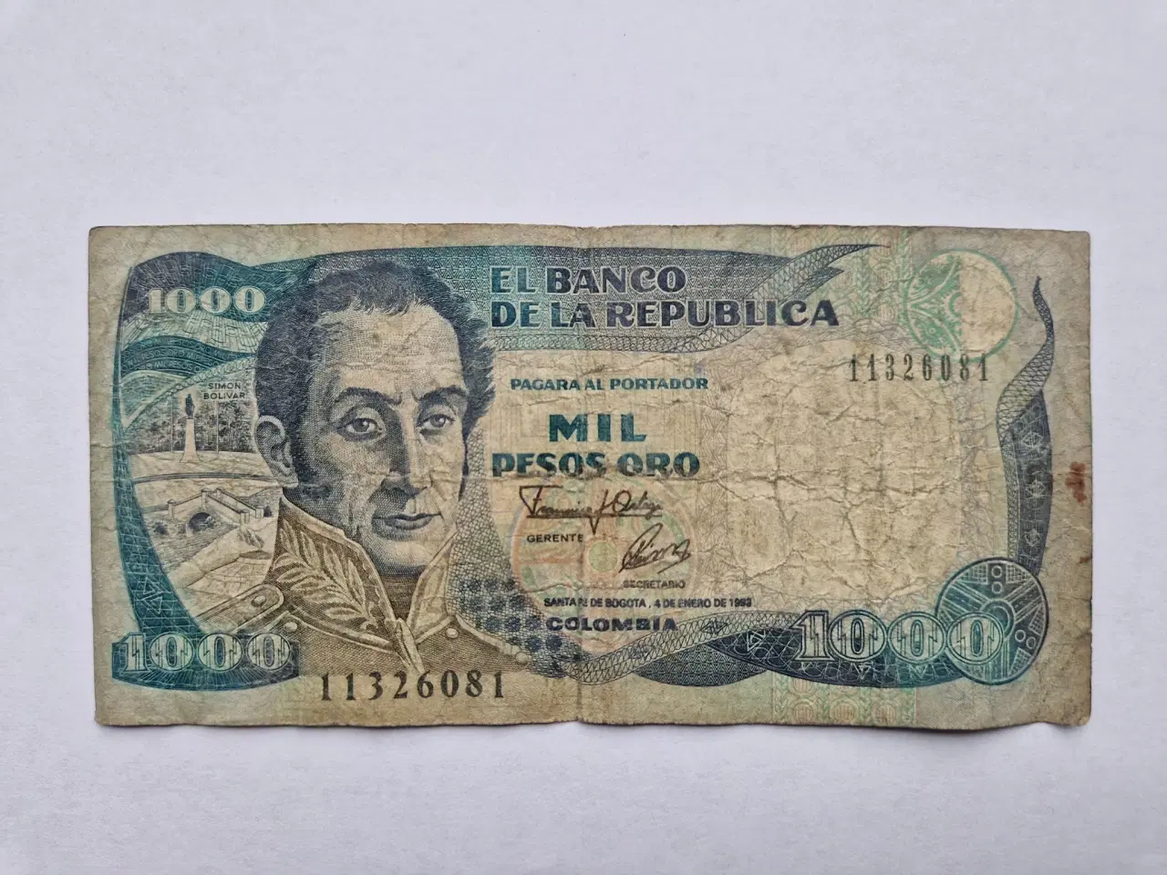 Billede 1 - 1000 Pesos Oro 1993 Colombia