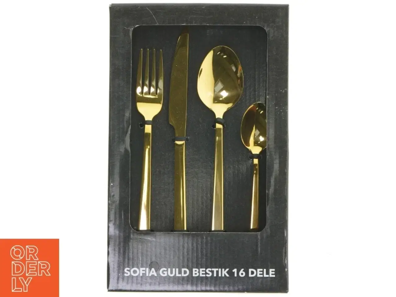 Billede 1 - Guld bestiksæt fra Coop (str. 16 dele)