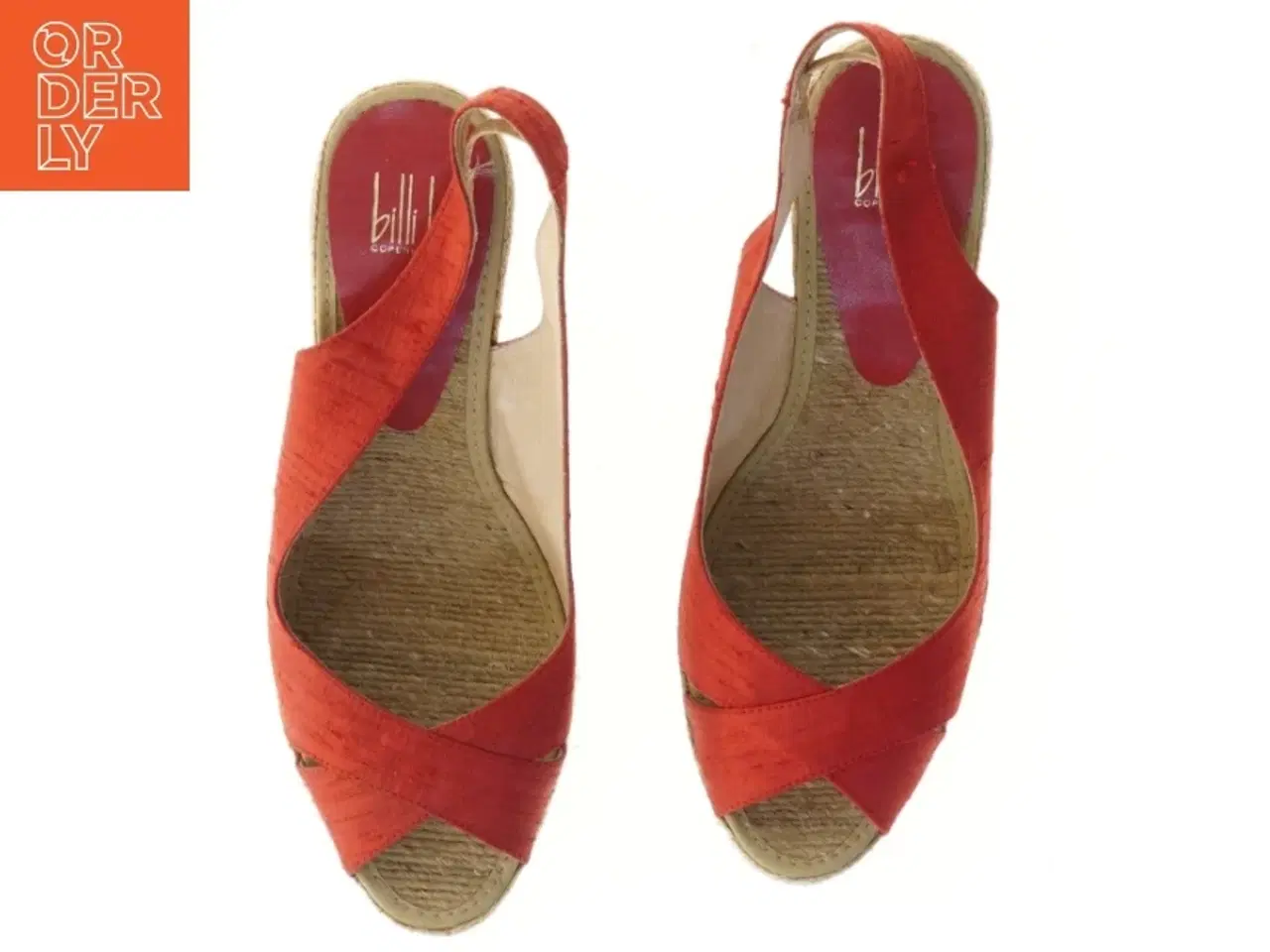 Billede 2 - Røde kilehælsandaler fra Billi Bi (str. 41 )