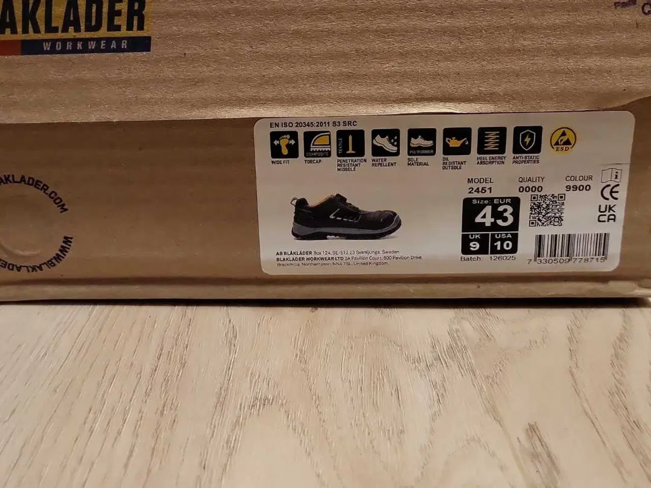 Billede 10 - str.43 Blåkläder Elite sikkerhedssko