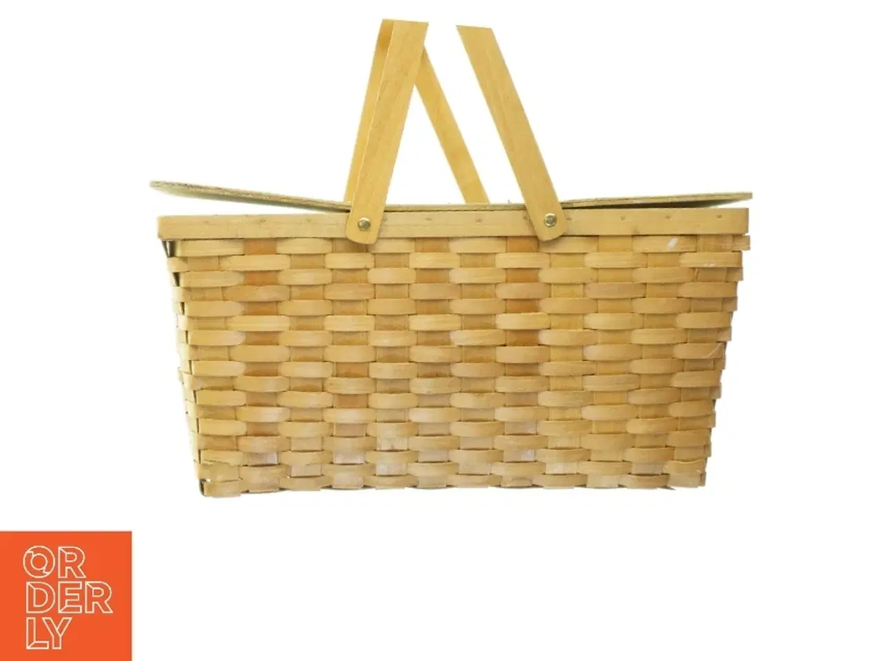 Billede 6 - Flettet Picnic kurv (str. 23 x 26 x 42 cm)