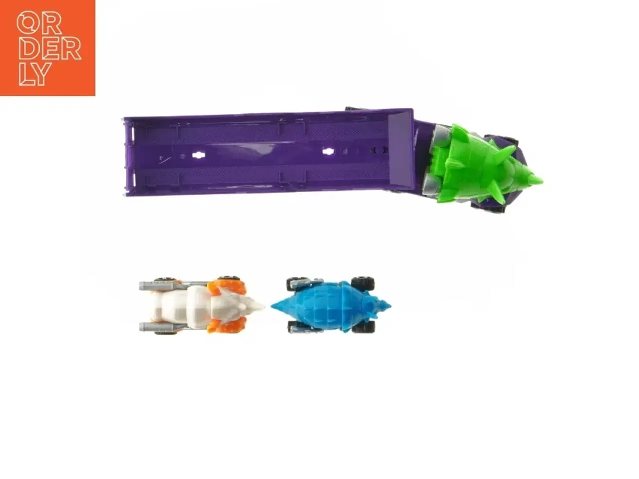 Billede 3 - Triceratopslastbil med 2 små biler (str. 23 cm)